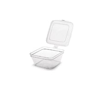 علبة بلاستيك شفاف مربعة للصوص بغطاء متصل مقاسات مت...