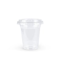 اكواب بلاستيك للعصير بغطاء مسطح مقاسات متعددة من ج...