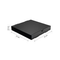 علب كرتون بيتزا لون اسود مقاسات متعددة ( 50 حبة )