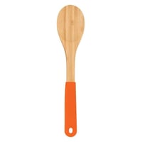 ملاعق طبخ خيزران خشبية بقبضة حماية ملونة ( 1 حبة )