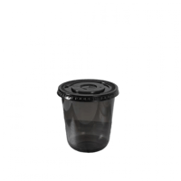 اكواب بلاستيك فاخرة vip حرف يو بغطاء مسطح لون أسود...