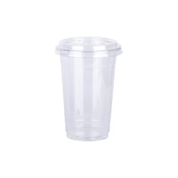 اكواب بلاستيك للعصير بغطاء مسطح مقاسات متعددة من ج...