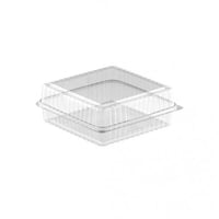 علبة بلاستيك مربعة للكروسان والمعجنات لون شفاف مقا...