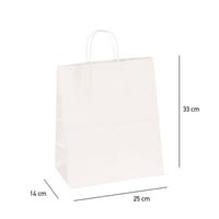 اكياس ورق لون ابيض مقاسات متعددة - 25 كيس