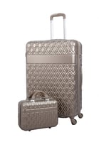 مورانو طقم شنط سفر فايبر من 4 قطع منقوش ذهبي