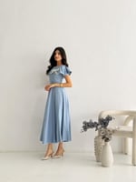 فستان بحري بـ فيونكه شك