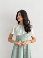 فستان تيفاني بـ قصه اكمام انيقه