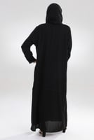 عبايه كم قلبه اسود تحديد ع الكم واسفل العبايه