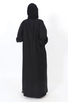 عبايه كسرات علي الكم مع جيب من الامام