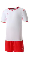 طقم كرة قدم رجالي أبيض وأحمر
