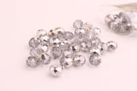 خرز كريستالي فضي - قطر 6ملم