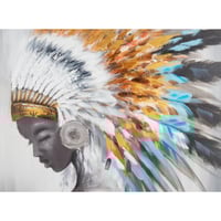 لوحة حائط عصرية كانفس مزودة بإطار خشبي مخفي