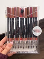 محددات شفايف بديل ديور مع فرش دمج 12 لون