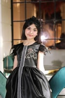 فستان ريش اسود