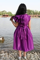 فستان كلوش بنفسجي