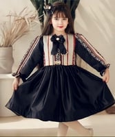 فستان بناتي اسود انيق