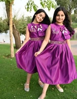 فستان كلوش بنفسجي