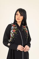 عبايه هانية كريب ياباني شك يدوي