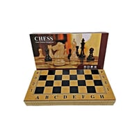 لوح شطرنج خشب حجم كبير 3 في 1