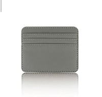 محفظة جلد لون رمادي