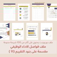 قالب ملف فواصل الاداء الوظيفي - ملف بوربوينت قابل...