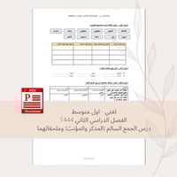 ورقة عمل اول متوسط الفصل الدراسي الثاني درس الجمع...