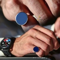 خاتم فضة دائري بدون اسم -متجر استايلر