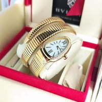 ساعة ماركة بلغاري الثعبان لون ذهبي