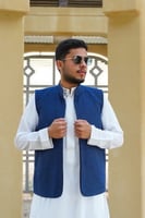 سديري رجالية دبل فيس جهتين جوخ كحلي على اسود