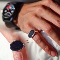 خاتم فضة من احجار النجوم-متجر استايلر