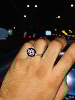 خاتم رجالي اسود بالاسم