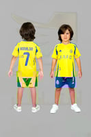 طقم رونالدو نادي النصر الجديد 2025 الاصفر مقاس بنا...