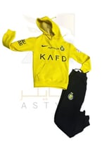 طقم بلوفر النصر الجديد مع سروال طويل مقاس رجالي شب...