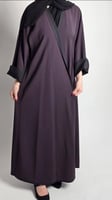 عباية دبل فيس اسود/بنفسجي