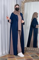 عباية سفر بيج + كحلي