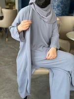 عباية سفر رمادي