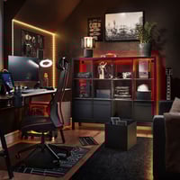 وحدة أرفف اسود ( 12 أرفف )