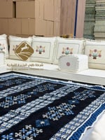 جلسة مطرزة مقاس مترين قماش شانيل المزهرية