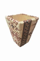 سلة قمامة مفصلة قماش تراثي ديكور (ارتفاع 32 عرض 25...