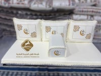 جلسة رمضان مطرزة قماش سكري لبني جديد وحصري