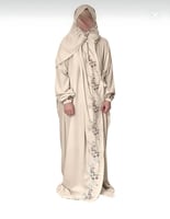 اسدال صلاة مطرز مع طرحة