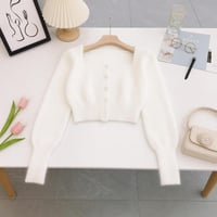 بلوزة نسائي قصير من الريش - الفرو-