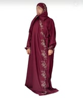 اسدال صلاة مطرز مع طرحة