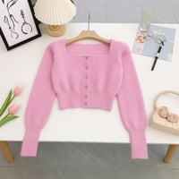 بلوزة نسائي قصير من الريش - الفرو-