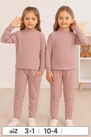 طقم أطفال شتوي هاي نِك – ناعم ومريح (بناتي)