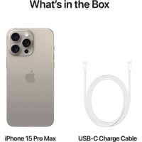 ابل - ايفون 15 برو ماكس تيتانيوم طبيعي
