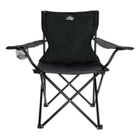 كرسي رحلات أسود قابل للطي يتحمل 100 كجم يجمع بين ا...