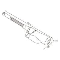 ولاعة غاز معدن 20*3 سم، متينة وتدوم طويلاً، إشعال...