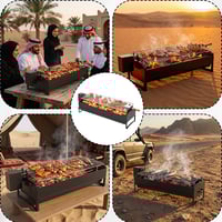 شواية كهربائية متنقلة على الكهرباء وبطارية السيارة...