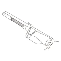 ولاعة غاز معدن 20*3 سم، متينة وتدوم طويلاً، إشعال...